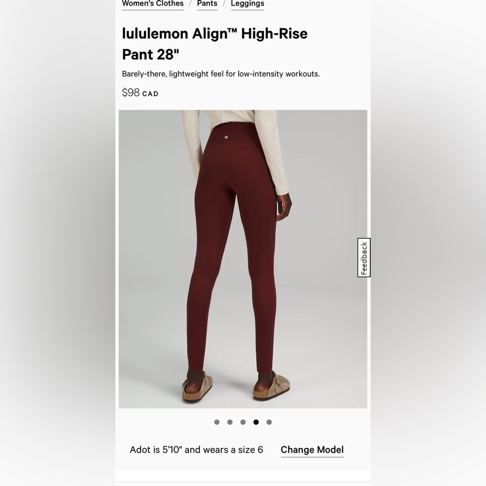 Lulu lemon size 8